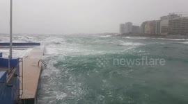 Stormy seas in Malta after high winds