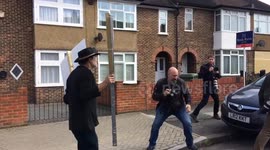 Hither Green protester preaches to press over burglar tributes