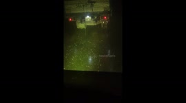 The Hail Storm on the road and Small Family seek safety in the truck