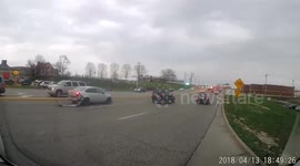 Car dragging their bumper hanging by a string