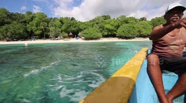 The bluest water and whitest sand I've ever seen! This is Jaco Island, East Timor!
