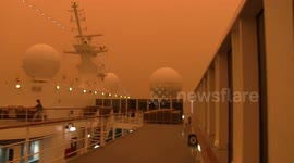 Crete cruise turns orange after Mediterranean is covered in Sahara dust