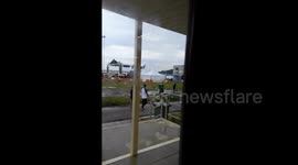 That awkward moment when you so desperate for the promotion and you started sweeping the water on the field