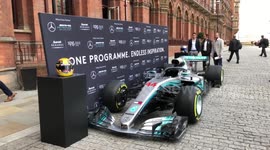Lewis Hamilton’s F1 car parked up in central London