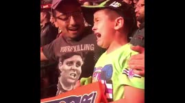 Young WWE fan can’t stop crying when he sees John Cena smashed in the ring