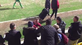 Footballer gives away shirt to young fan he accidentally hit with errant ball