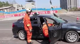 车辆行驶中蛇爬到驾驶舱“吓坏”驾驶员 贞丰消防智取放生