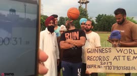 Indian man breaks bizarrely niche Guinness World Record for balancing a spinning basketball on a toothbrush