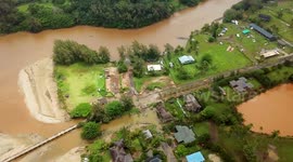 Drone footage shows scale of Hawaii floods as hundreds evacuated