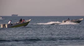Smugglers race across the Strait of Hormuz from Khasab Oman to Iran