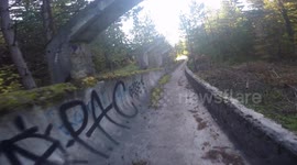 A haunting walk along Sarajevo's Winter Olympics bobsleigh track, abandoned after the civil war