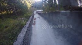 Sarajevo's Abandoned Winter Olympics bobsleigh track.