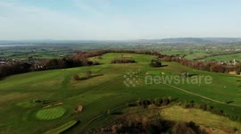 Drone footage captures Cotswolds sunshine on UK's hottest day of the year
