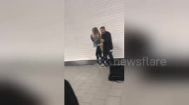 Newsflare Edit - Hilarious girl in London Underground https://t.co/mDUhPWy8hU