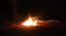 Home made Outback mortar explodes after being placed in fire in desert of Western Australia