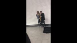 Hilarious girl in London Underground