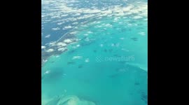 Flying over Cuba on way to Jamaica