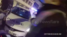 Cop caught on CCTV mowing down man during police pursuit