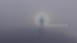 Spooky Brocken Spectre on Mallerstang Edge Cumbria