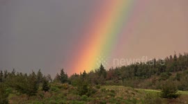 Huge Rainbow Beam in Greece - Fascinating Nature