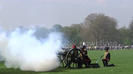 Gun salute for the Queen on her 92nd birthday