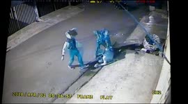 Two old men fight off gang of robbers with a broom