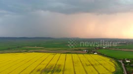 Dramatic Drone shots of Thunder & Lightning Storm