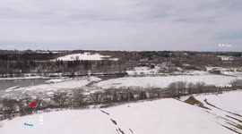 Ice breakup on the Aroostook River, Caribou, Maine - 2nd clip
