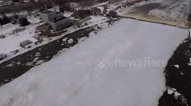 Aroostook River ice breakup, part 2