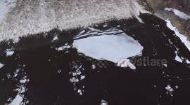 Aroostook River ice breakup 4-21-18 part 3