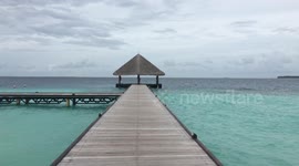 Maldives watch the waves