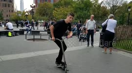 Teens and kids scooting in the park!