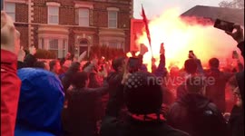 Liverpool fans sing famous ‘Allez, Allez, Allez’ chant before Roma match