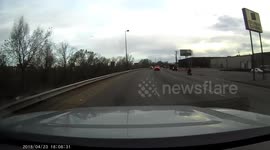 Near Miss, turning left from far lane...