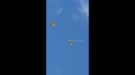 Tiger moth salute on Anzac Day