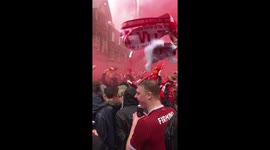 Liverpool fans before the semi final of the Champions League