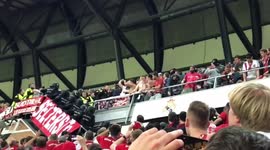 Excessive police violence during the half-time break of the game Real Madrid vs Bayern Munich