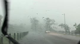 Driving in monsoonal burst in Darwin