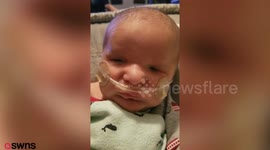 Parents shocked when told their new baby is born without eyes