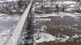 Aroostook River, Caribou, Maine - after ice-out 4-21-18