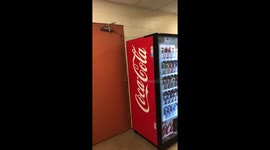 Vending machine jump attempt (sore legs)