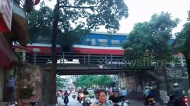 Train in the city