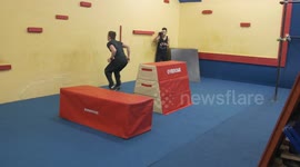 Parkour Fail Dangerous Backflip accident