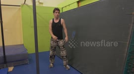 Parkour Fail face into wall