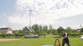 Parkour Fail Slow Mo Flip head hit hard with knee
