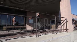 Parkour Fail Vault accident face on concrete