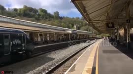 Trainspotters gutted as mainline train blocks view of iconic locomotive