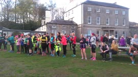 Cheering crowds at the Finish For Matt run at Brathay Hall