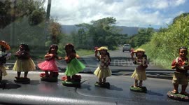 Dashboard Hula Statue Dancers on Kauai