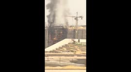 huge fire in The Great Egyptian Museum part 1